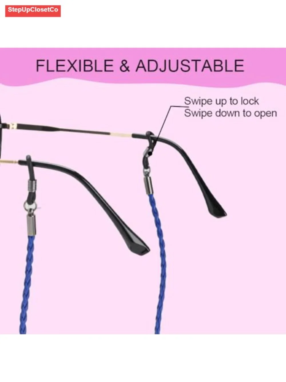 6 Pack Eyeglass Strap Chains Anti-slip Adjustable Boho Lanyard Sunglasses